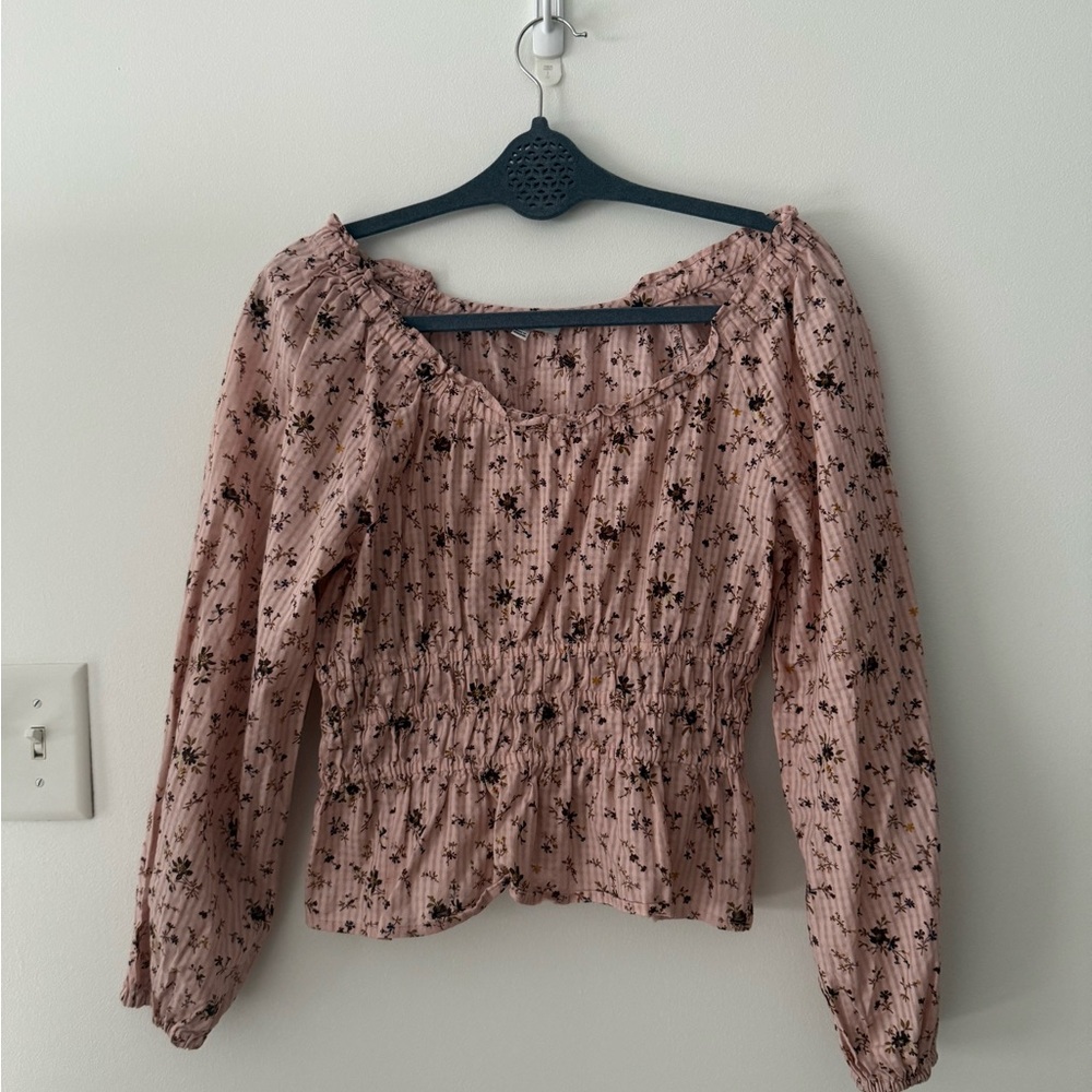 Madewell Sophia Smocked Top in Bouquet Floral